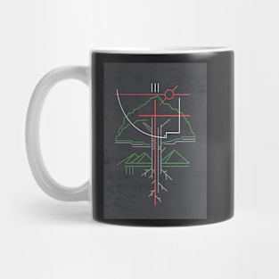 Christian symbols of a tree and the Holy Spirit Mug